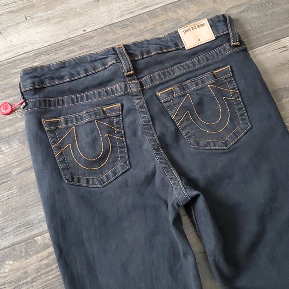 True Religion Slim Straight Black Wash Jeans - Picture 5 of 7